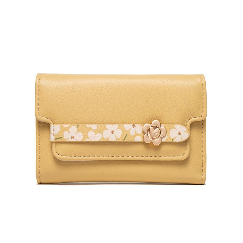 Mid-length Camellia Multifunctional Wallet