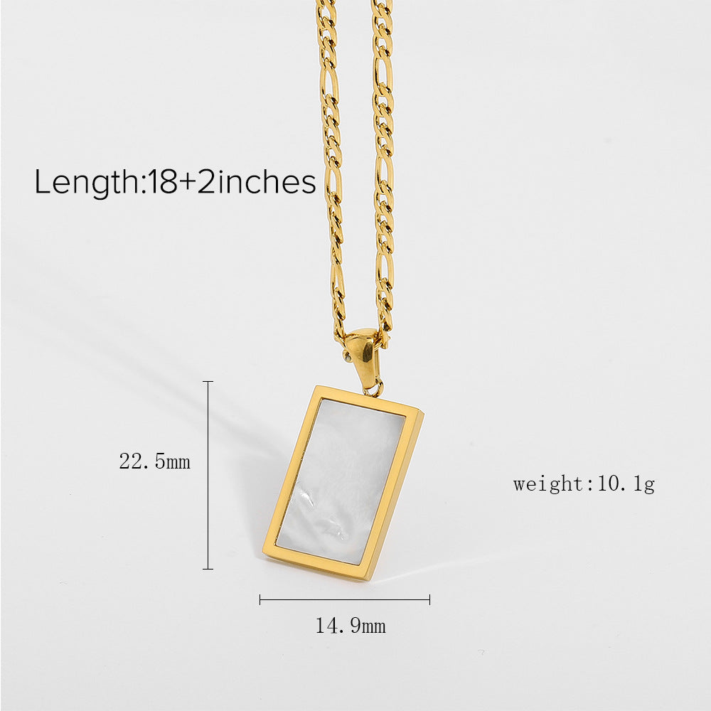 18K Gold Plated shell-based geometry Necklace