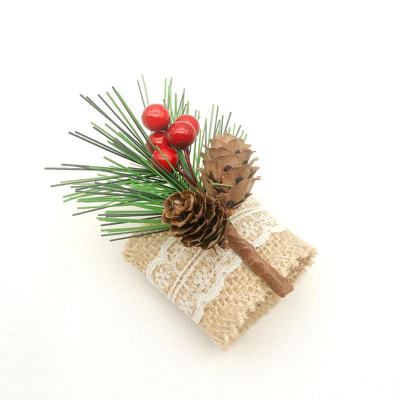 Christmas Pine Cone Napkin Ring 15Pcs