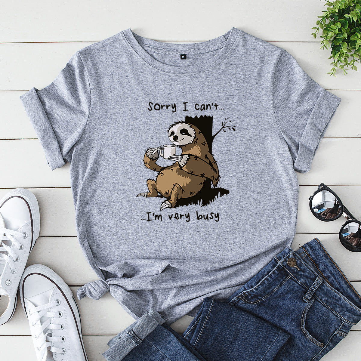 I'm Very Busy Round Neck T-shirt