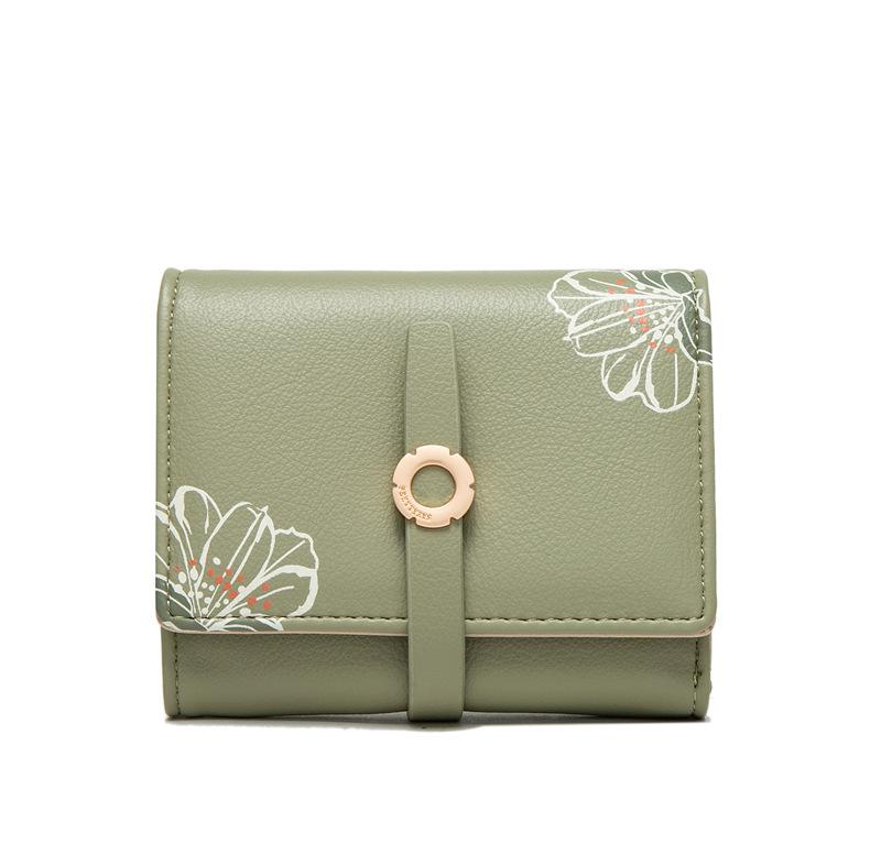 Floral Buckle Flip Cover Wallet