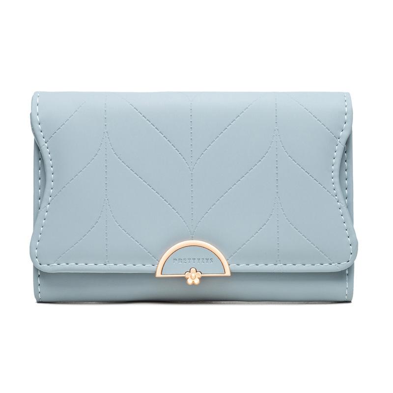 Mid-length Leaf Ripple Embossed Wallet