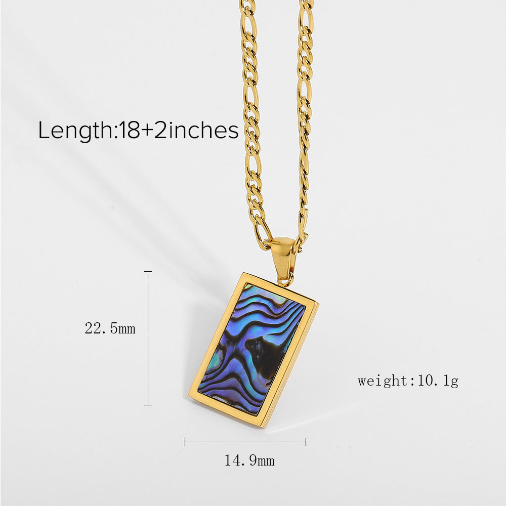 18K Gold Plated shell-based geometry Necklace