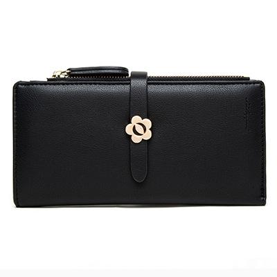 Extended Flower Buckle Half-fold Wallet