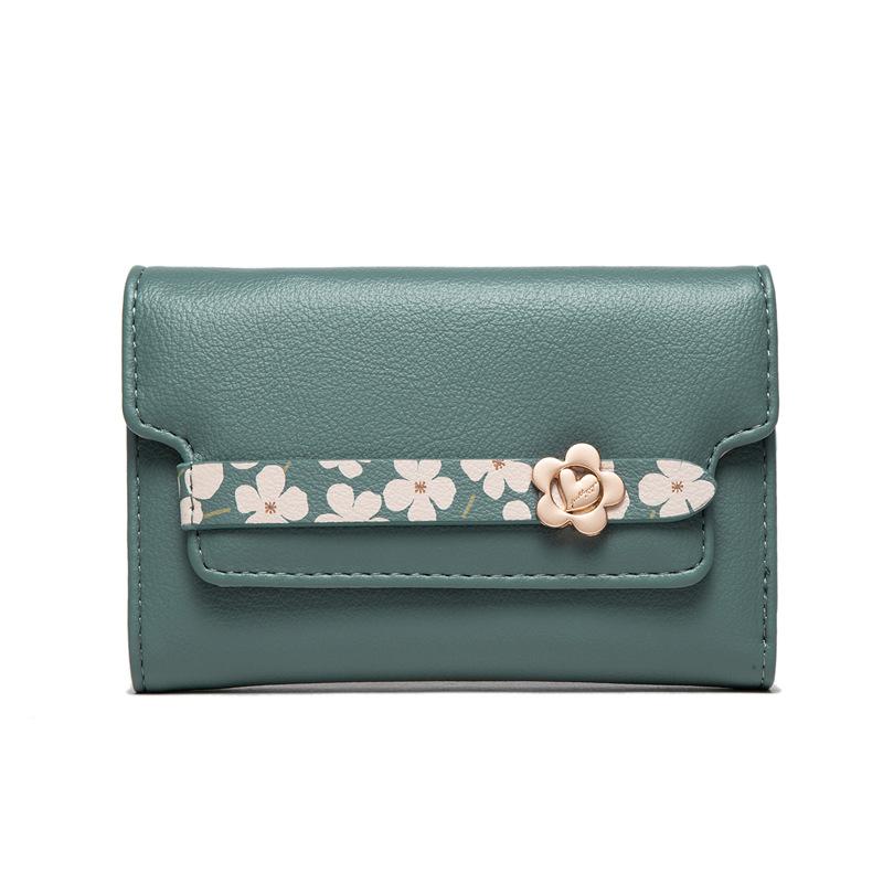 Mid-length Camellia Multifunctional Wallet