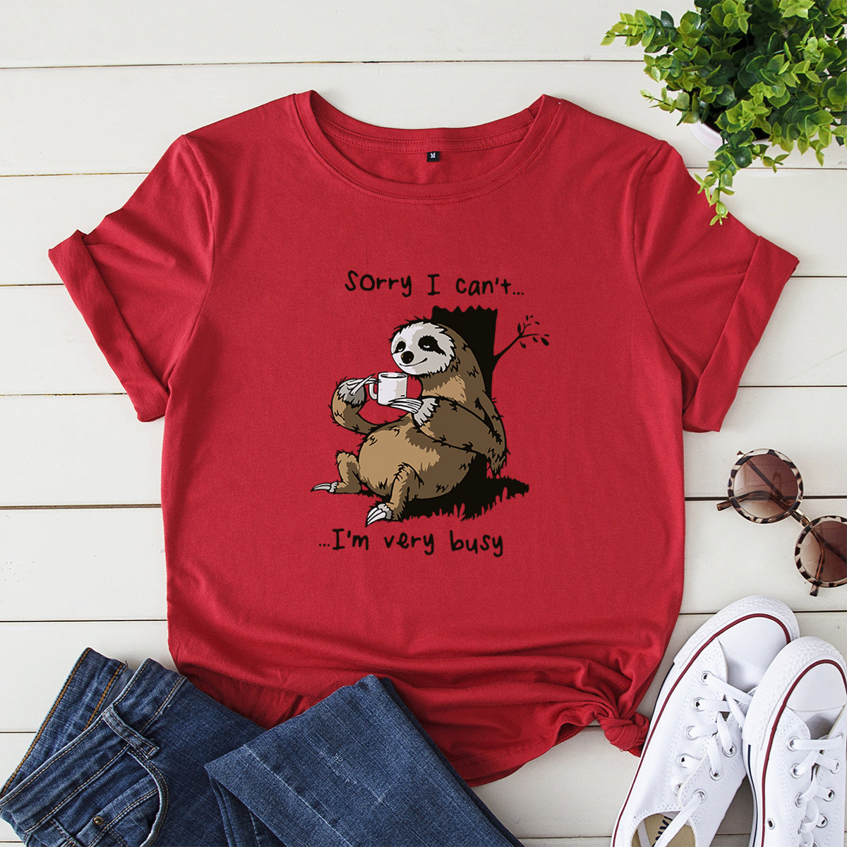 I'm Very Busy Round Neck T-shirt