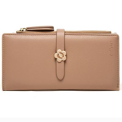 Extended Flower Buckle Half-fold Wallet