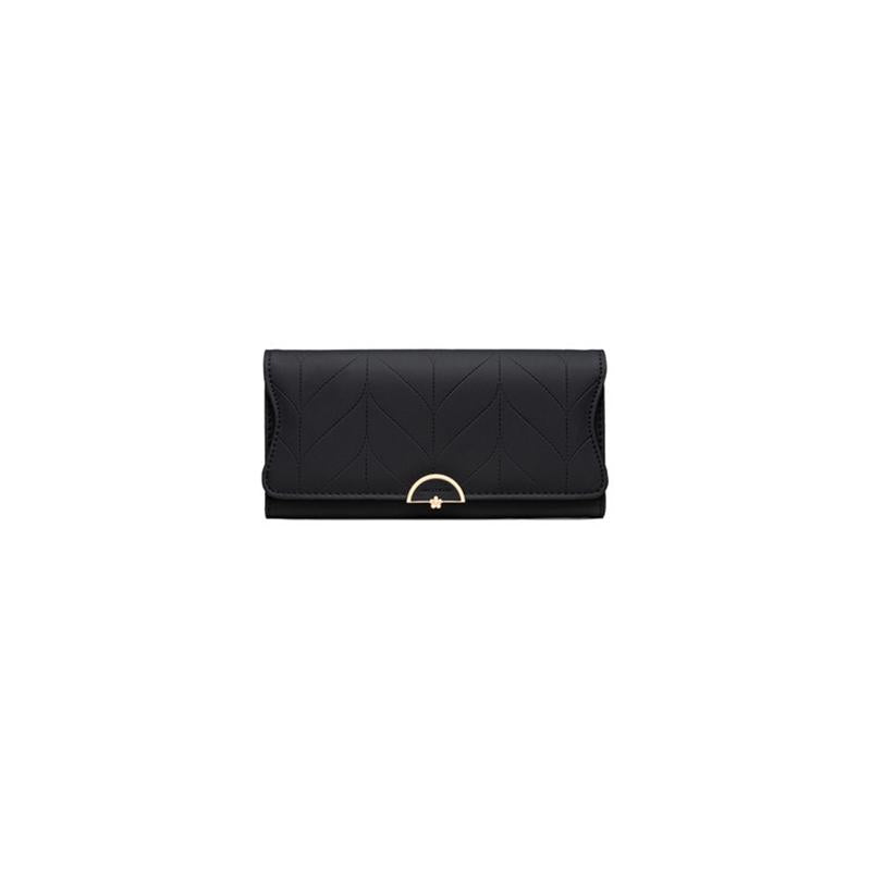 Extended Leaf Ripple Embossed Wallet