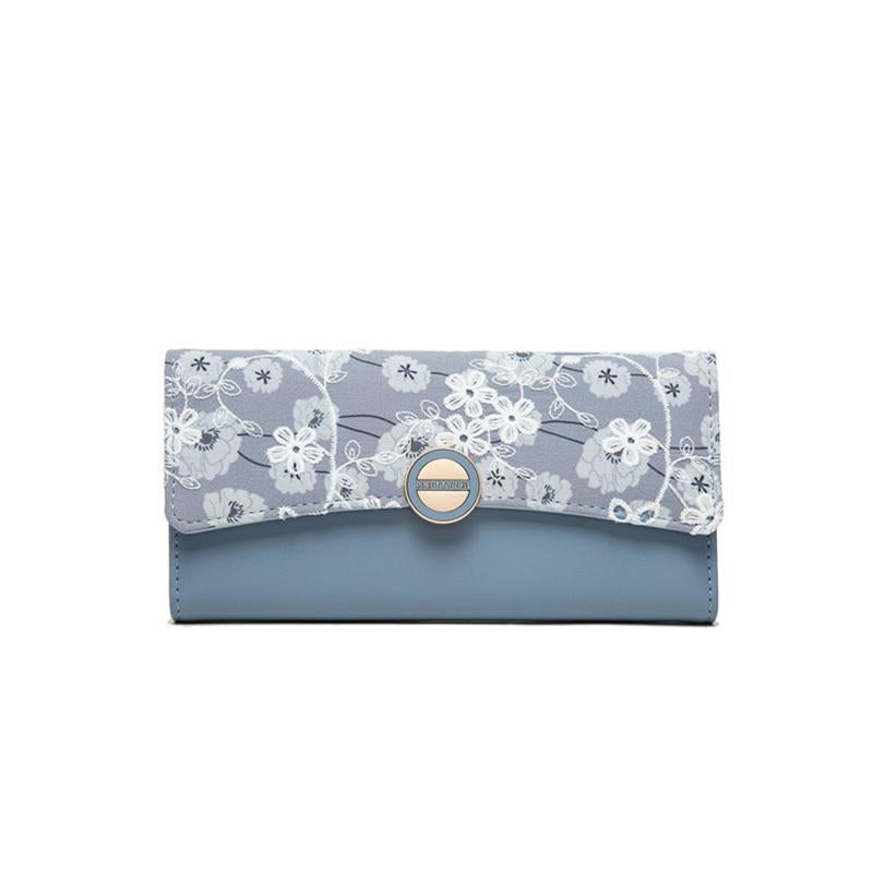 Extended Lace Flower Filp Cover Wallet