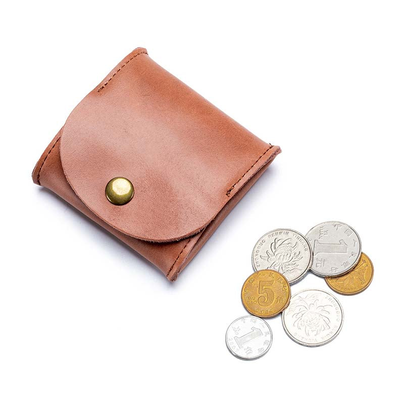 Leather Coin Pouch Mini Change Holder