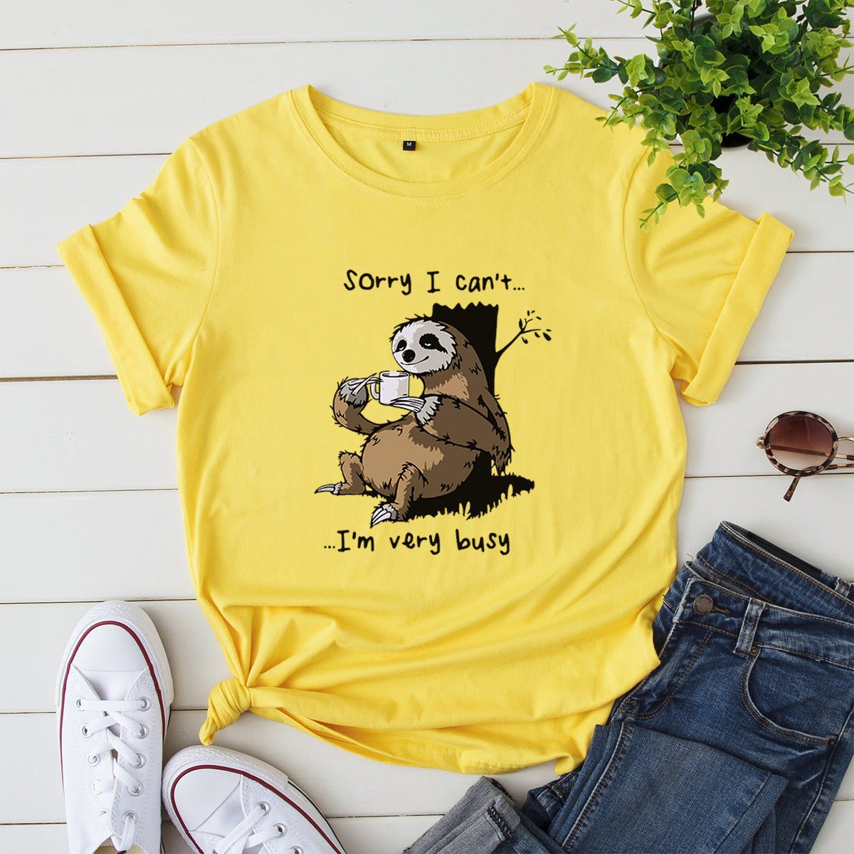 I'm Very Busy Round Neck T-shirt