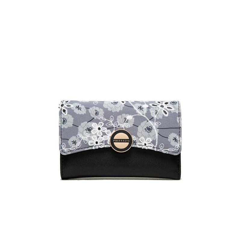 Mid-length Lace Flower Filp Cover Wallet