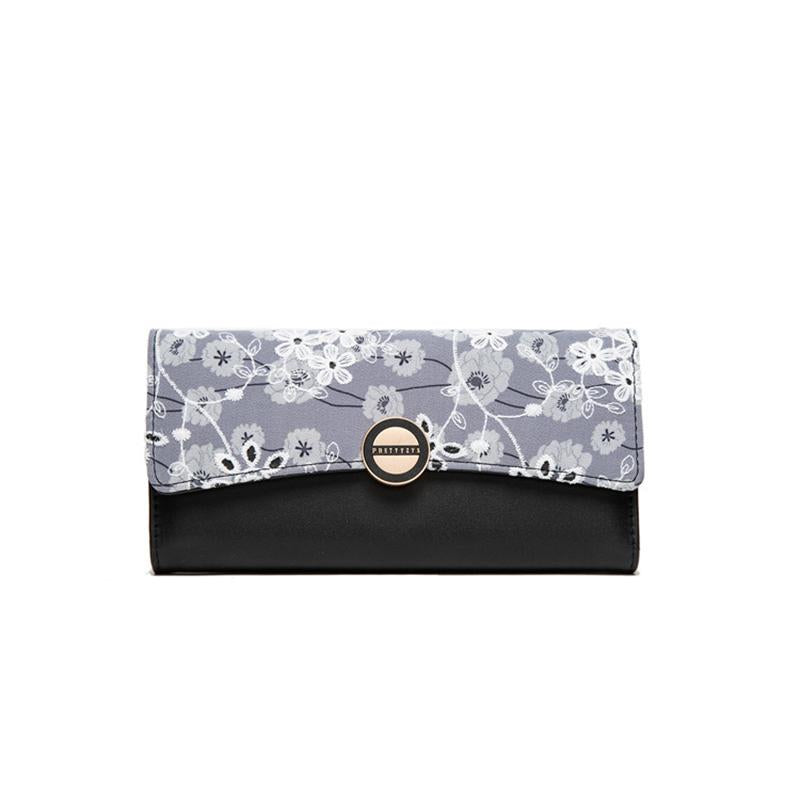 Extended Lace Flower Filp Cover Wallet