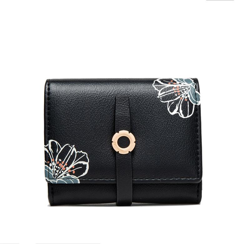 Floral Buckle Flip Cover Wallet