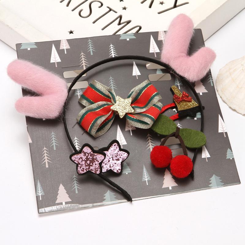 Christmas Cute Glasses Hair Card Decoration Set Box