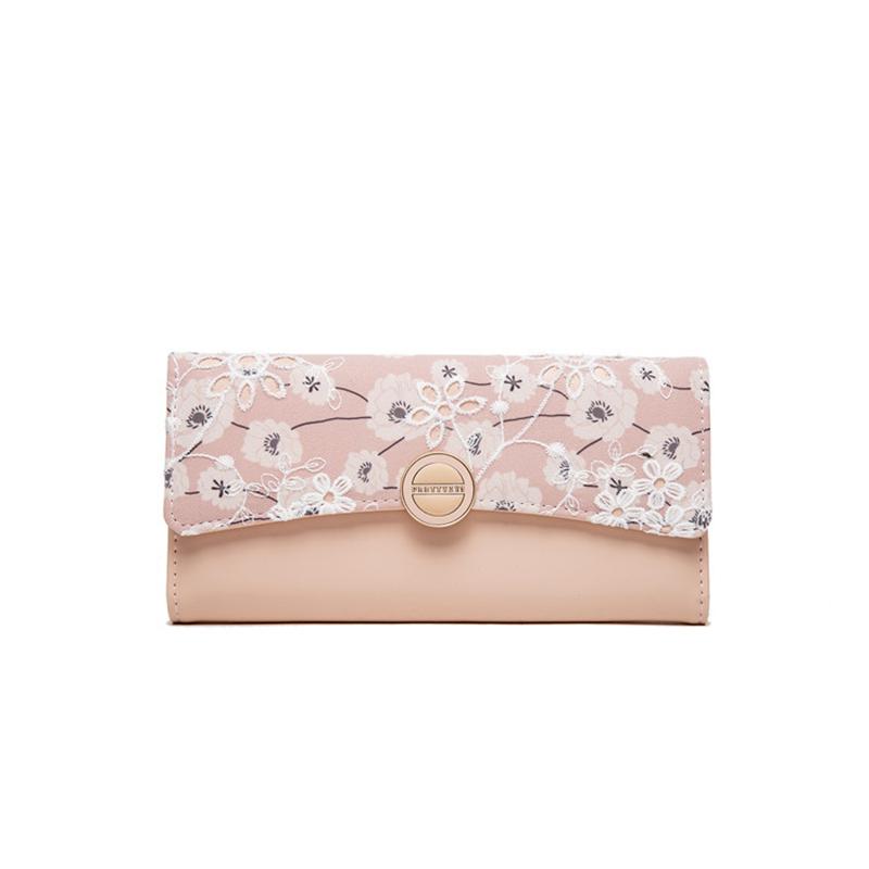 Extended Lace Flower Filp Cover Wallet