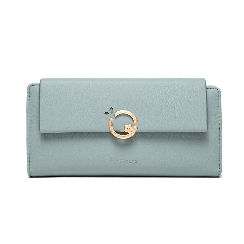 Extended Flower Buckle Flip Cover Wallet