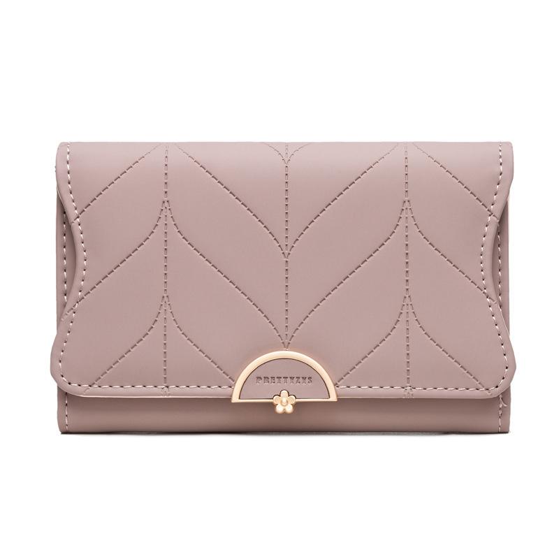 Mid-length Leaf Ripple Embossed Wallet