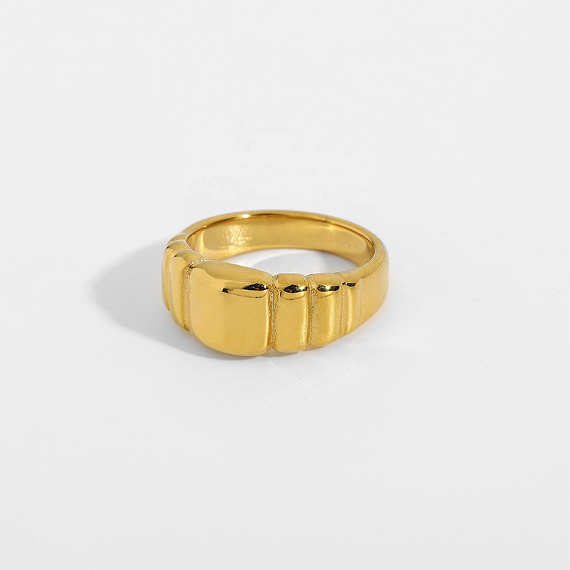 18K Gold Plated Plain Rings collection A