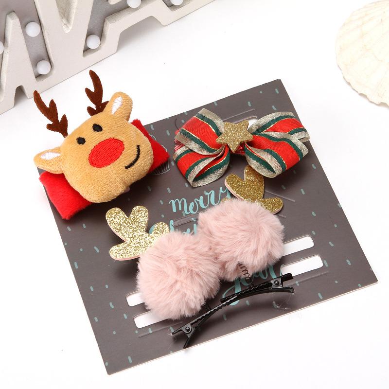 Christmas Cute Glasses Hair Card Decoration Set Box