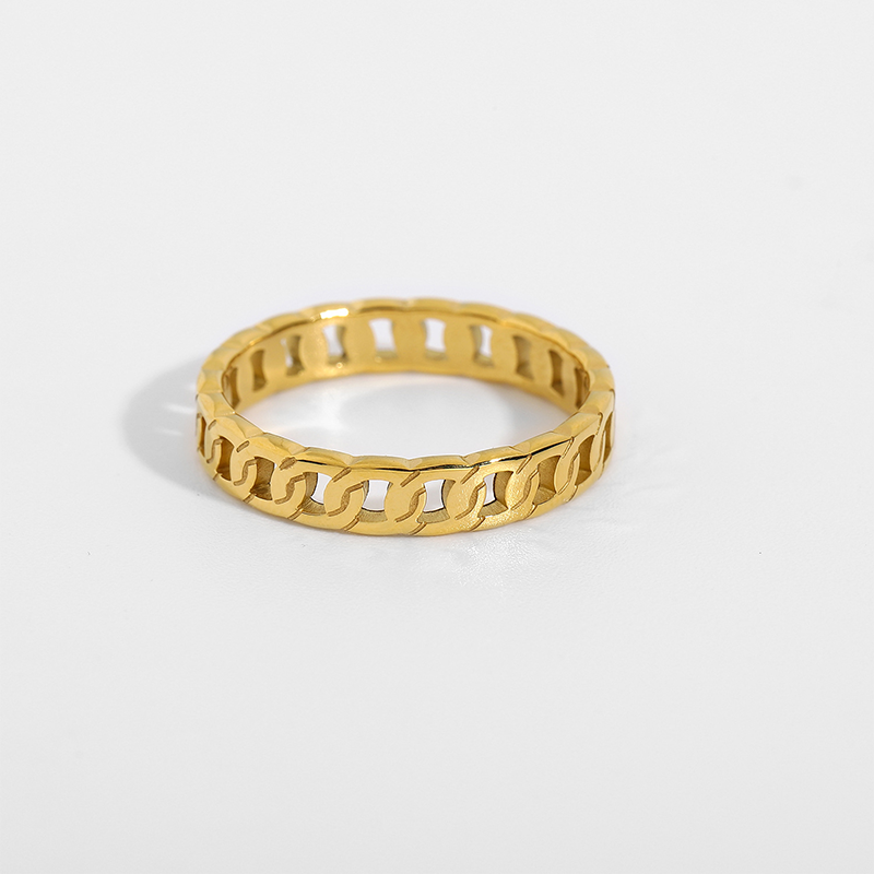 18K Gold Plated Plain Rings collection A