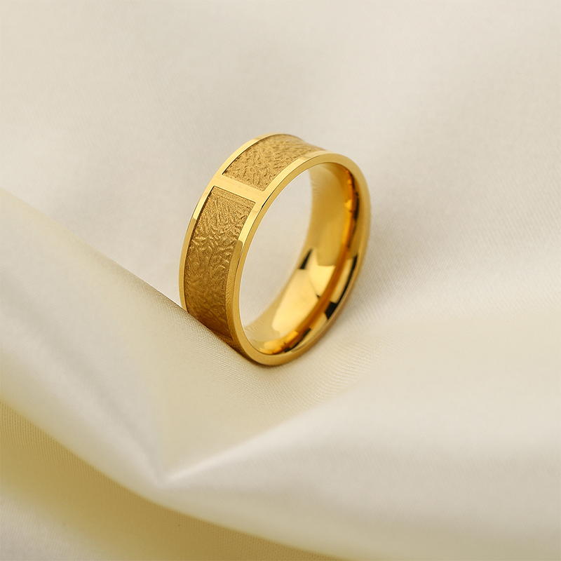 18K Gold Plated Plain Rings collection A