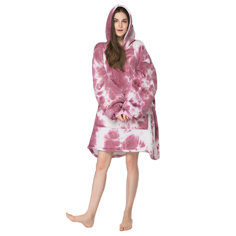 Soft Warm "Wearable Blanket" Coral Fleece Hoodie