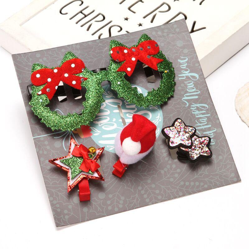 Christmas Cute Glasses Hair Card Decoration Set Box
