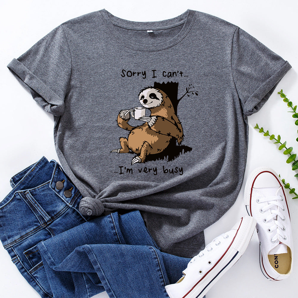 I'm Very Busy Round Neck T-shirt