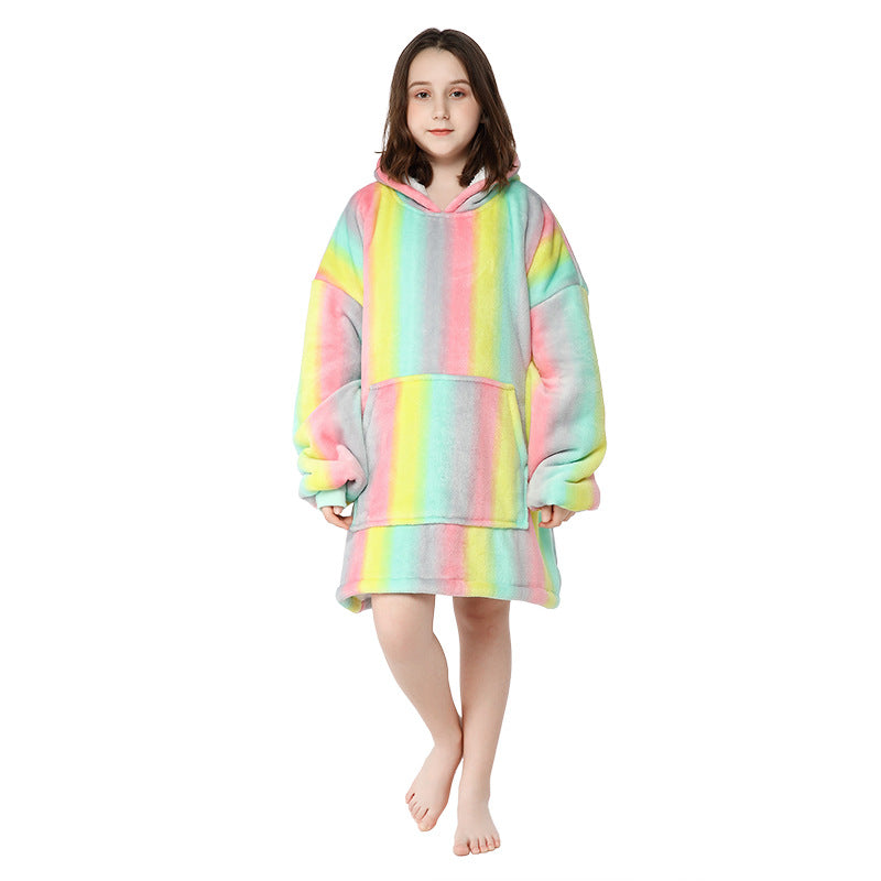 Soft Warm "Wearable Blanket" Coral Fleece Hoodie