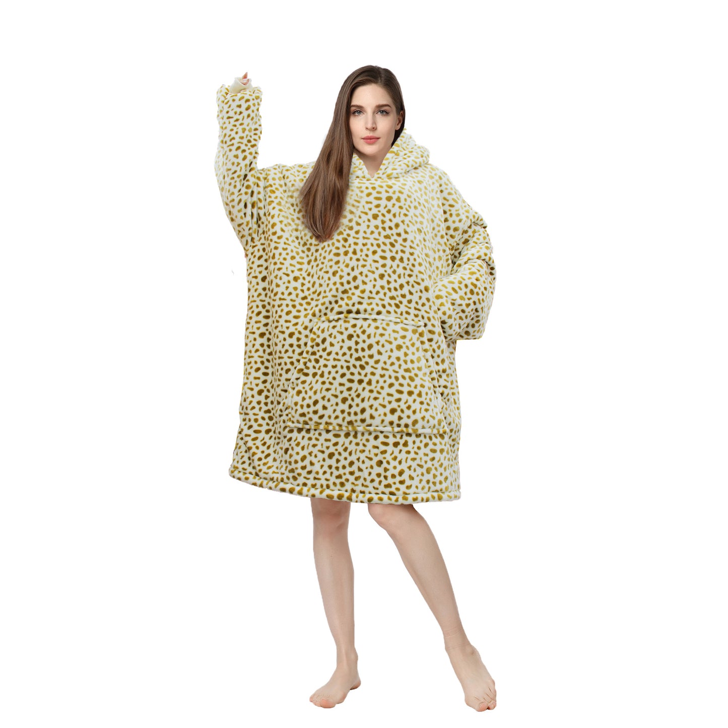Soft Warm "Wearable Blanket" Coral Fleece Hoodie