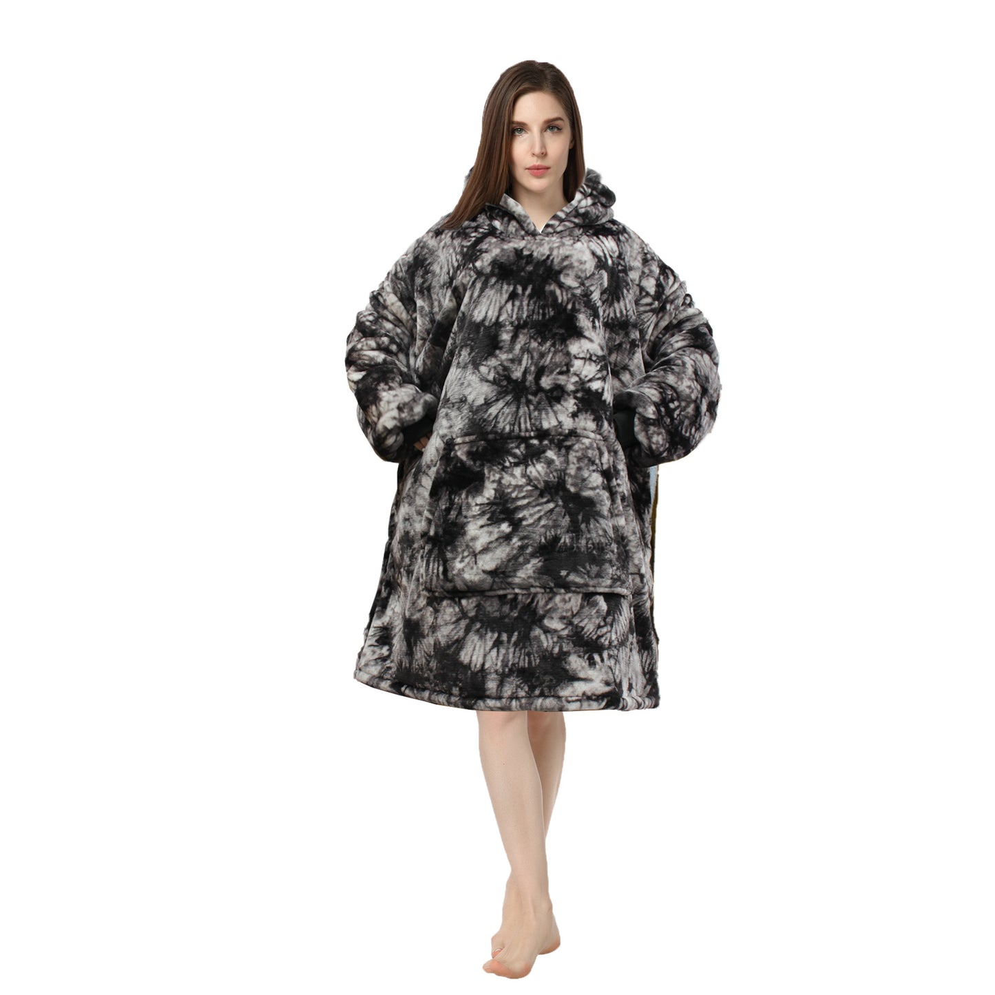 Soft Warm "Wearable Blanket" Coral Fleece Hoodie