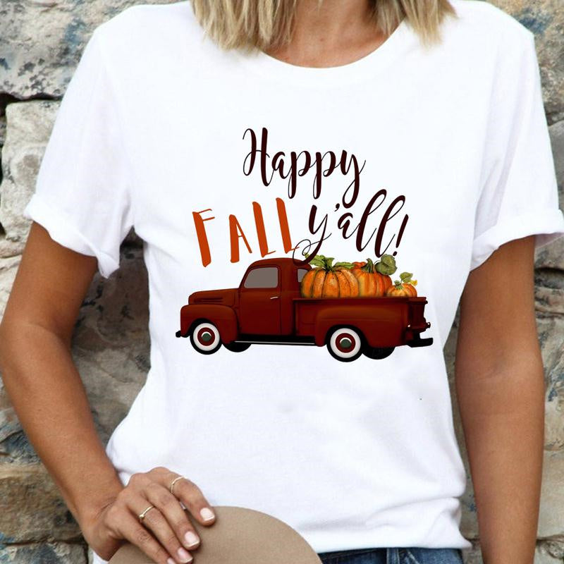 Happy Halloween Women White T-Shirt X