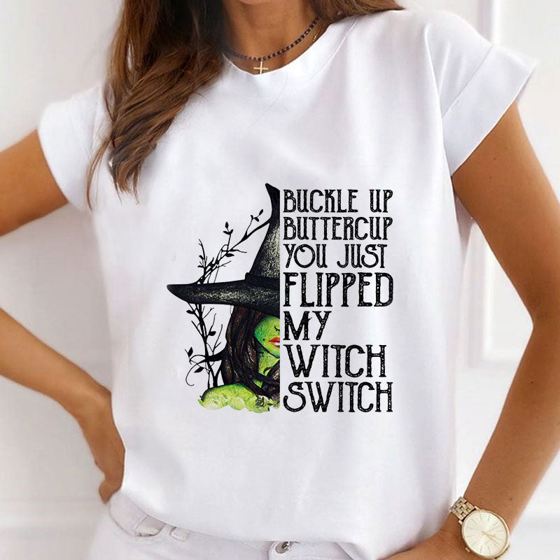 Happy Halloween Ladies White T-Shirt Z