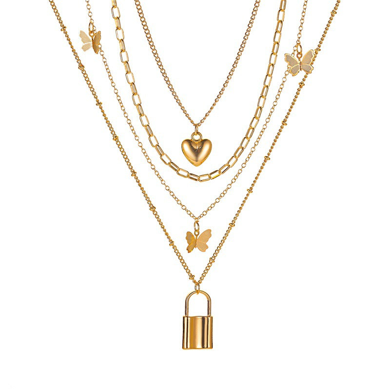 Love Lock Multilayer Necklace