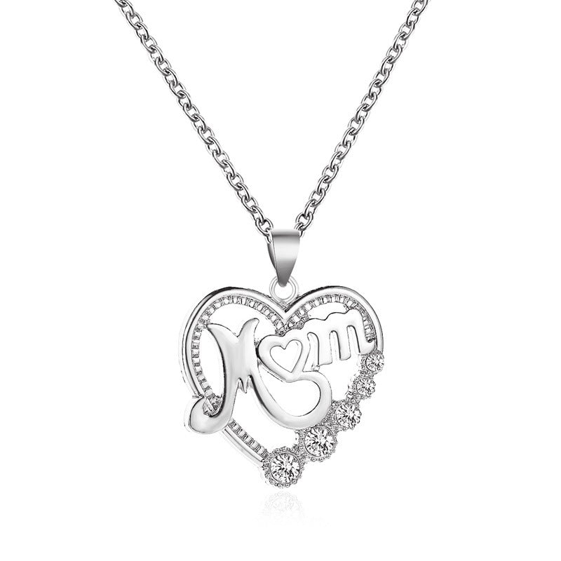 Mother's Day Heart-Shaped Diamond Necklace