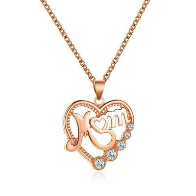Mother's Day Heart-Shaped Diamond Necklace