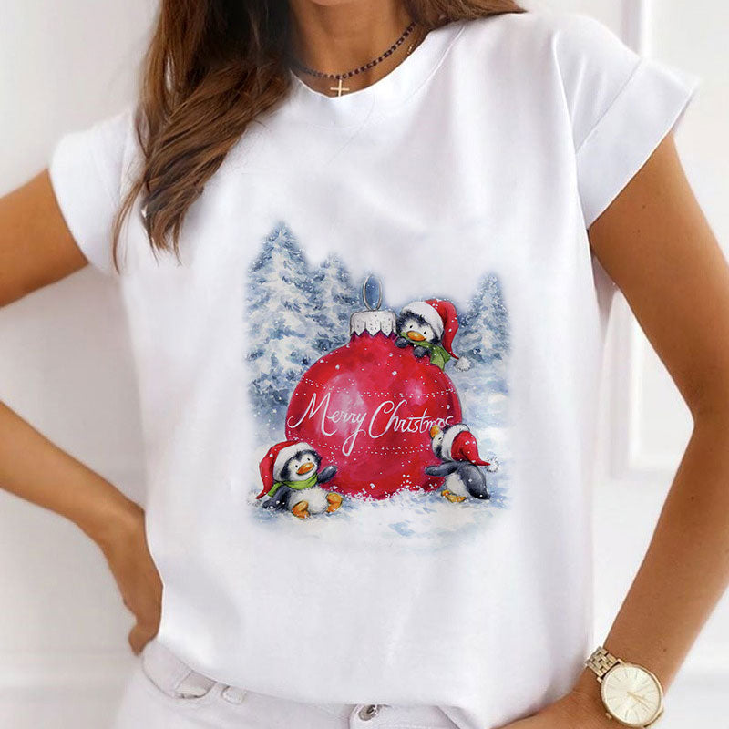 LOVELY CHRISTMAS WHITE T-SHIRT J