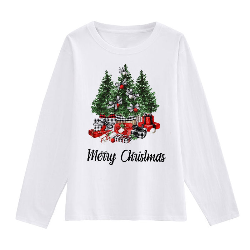 HELLO Christmas Women White T-Shirt V