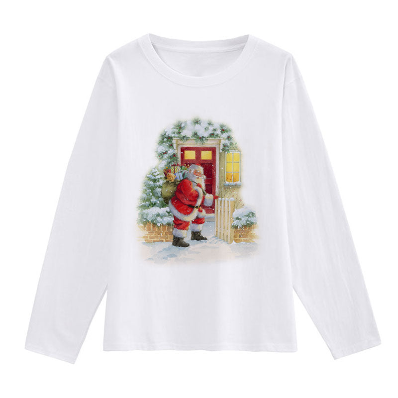 Hello Christmas Ladies White T-Shirt C