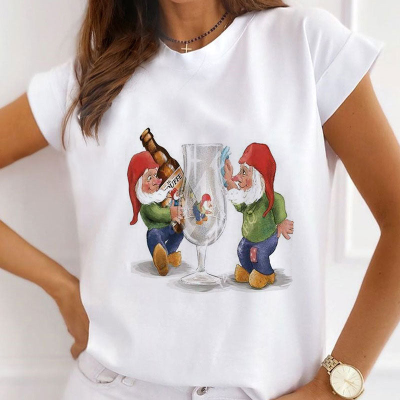 Merry Christmas Women White T-Shirt T