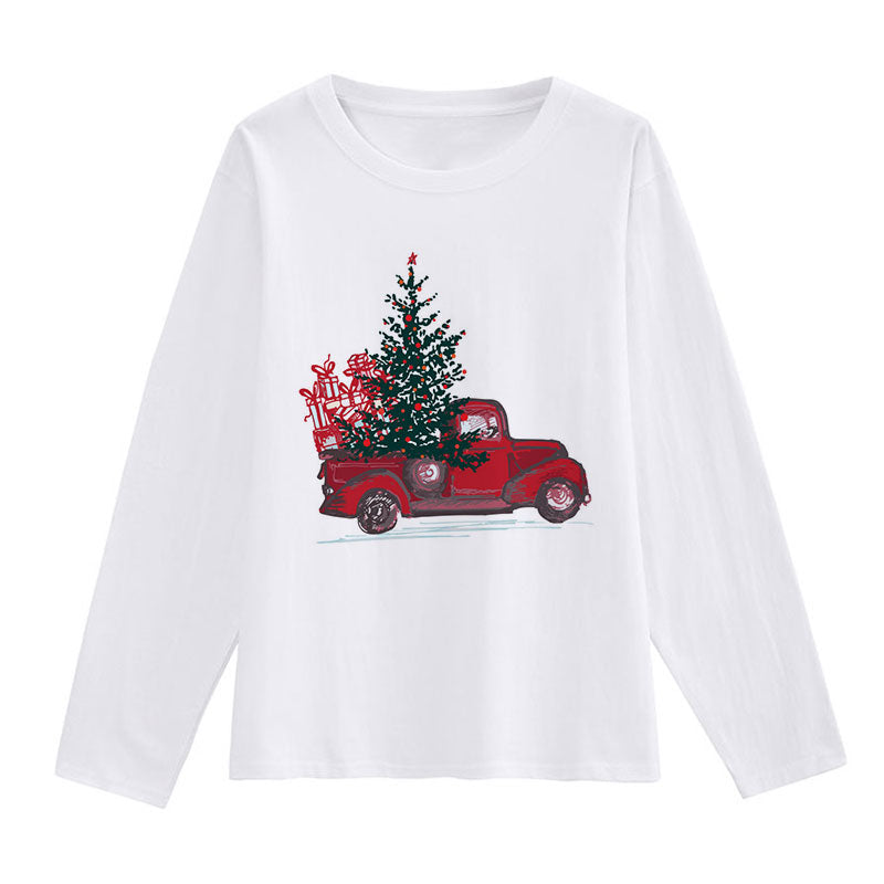 Merry Christmas Women White T-Shirt S