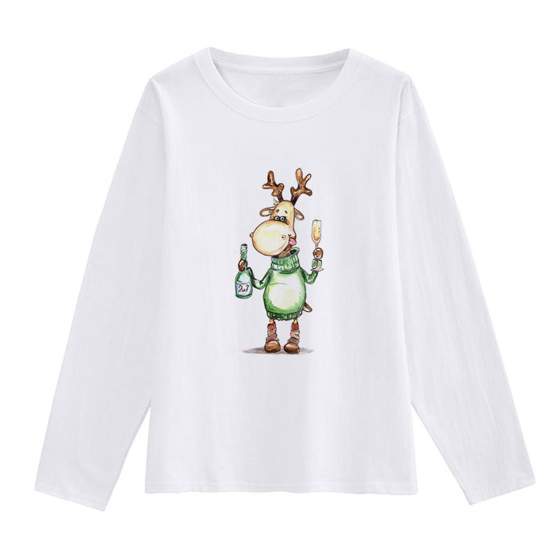 Merry Christmas Women White T-Shirt W