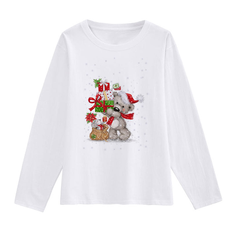 Merry Christmas Women White T-Shirt Y