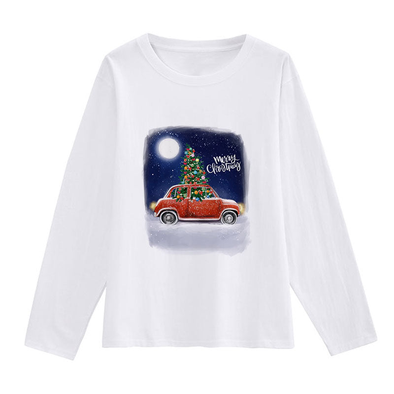 HAPPY 2021 Christmas Women White T-Shirt K