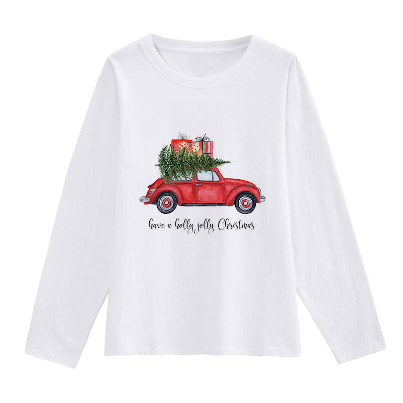 Hello Christmas Ladies White T-Shirt H