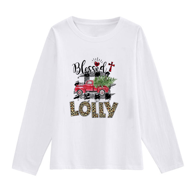 Hello Christmas Ladies White T-Shirt M