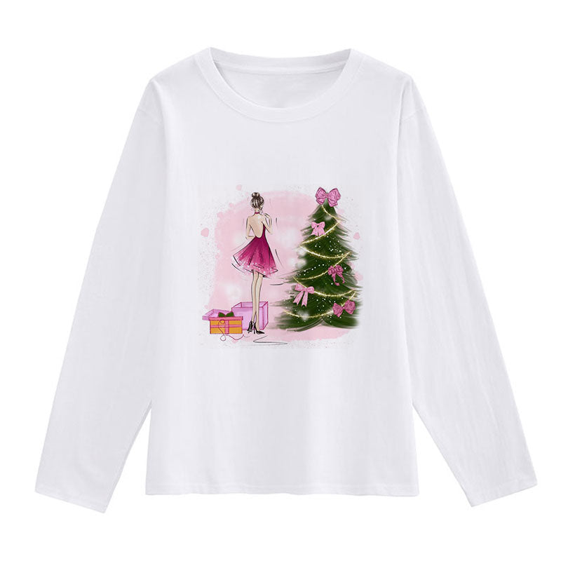HAPPY 2021 Christmas Ladies White T-Shirt C