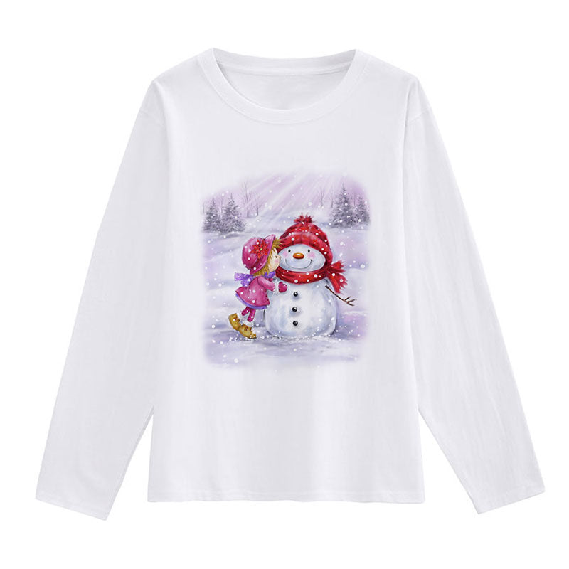 Hello Christmas Ladies White T-Shirt R