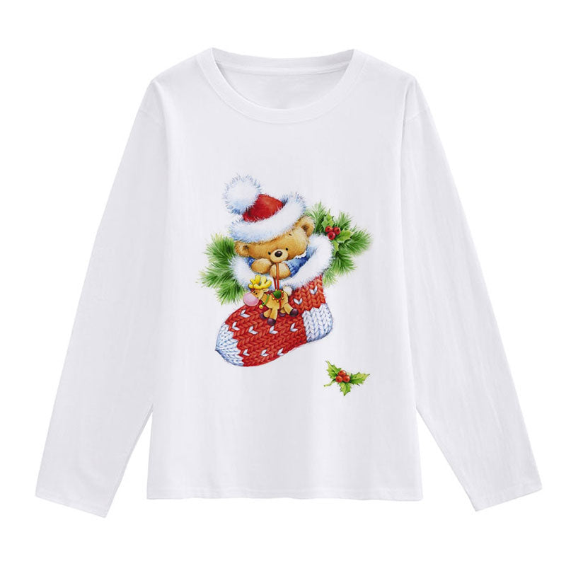 Hello Christmas Ladies White T-Shirt S
